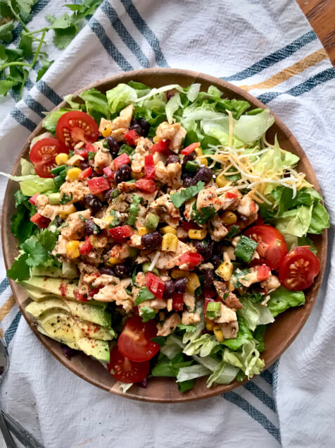 black bean salad with chicken