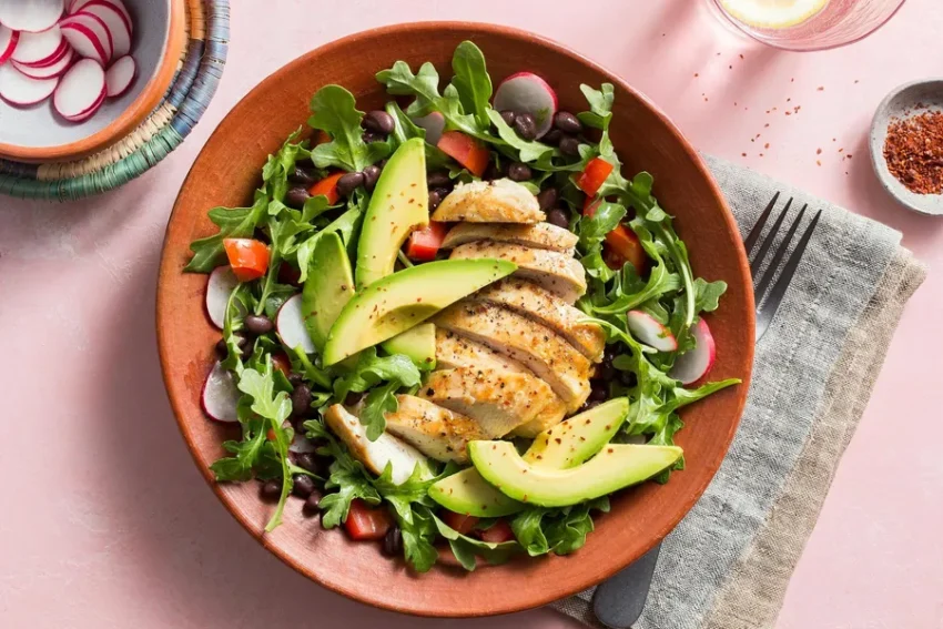 black bean salad with chicken