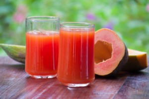 Easy Papaya Pomelo and Guava Smoothie