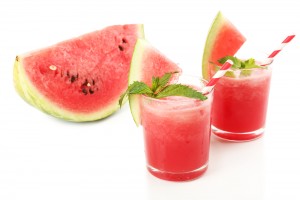 Easy Watermelon Apple and Coconut Cooler with Chia Seeds