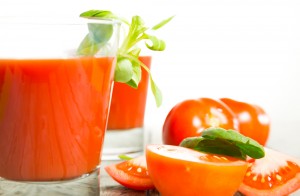 Orange Tomato Basil and Coconut Smoothie